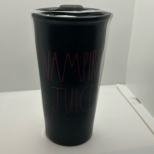 Rae Dunn vampire juice black ceramic coffee cup